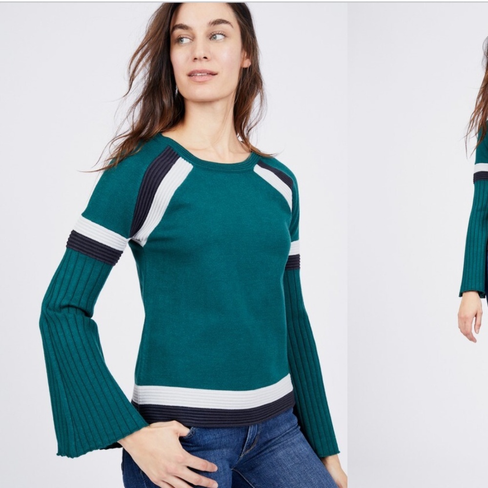 Contrast Stripe Sweater
